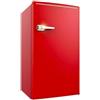 Avilia - Frigorifero Vintage Monoporta 90L con Congelatore, Ripiano Regolabile e Cassetto Bar, Ideale per Casa e Ufficio, Stile Retrò Compatto e Silenzioso, Classe Energetica A+ Rosso