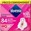 NUVENIA Ultra Giorno Ali 84 Assorbenti, 6 Confezioni da 14 Assorbenti, Maxi scorta per comfort e protezione, flussi normali