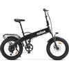 Nilox, Ebike X10, Bici Elettrica Pieghevole, Fino a 70 km di Autonomia, Fino a 25 Km/h, Motore da 36 V/250 W e Batteria 36V-13 Ah, Gomme FAT 20x4, Cambio a 6 Velocità, Colore Nero