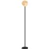 HOMCOM Lampada da Terra con Paralume a Forma di Luna, Interruttore a Pedale, 3 Temperature di Colore, Metallo, Nero | Aosom Italy