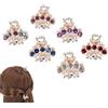 LICHENGTAI 6 Pezzi Mollettine Capelli, Fermagli per Capelli Piccoli, Tornante Fiore di Strass, Clip per Artigli per Capelli a Fiore, Eleganti Clip Capelli per Sposa, Donna, Ragazze