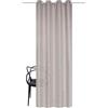 HOME WOHNIDEEN Tenda con occhielli Giuseppe, 245 x 140 cm, semitrasparente, tessuto naturale, colore: marrone, dimensioni: 245 x 140 cm, numero: 1 x