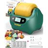 Zcvtbye Rock Tumbler Kit, lucidatrice per roccia con timer digitale di 9 giorni, kit completo per la lucidatura delle rocce, design a doppio strato, design con riduzione del rumore, macina include bicchiere