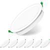 Jaenmsa Faretti Led da Incasso per Cartongesso 230V, 12W Foro Φ 125-135mm, IP44, Non Dimmerabile, Faretti LED Soffitto, Bianco Caldo 3000K, Set di 6