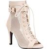 MJGkhiy Scarpe Donna Eleganti con Tacco a Spillo Bianco Women's Heeled-Sandals in Rete Tacchi Heels Dance Scarpe da Ballo Latino Americano Scarpe Sexy Nero Moda Sandali Stivali Tacco Alto