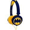 Lexibook, Batman, Cuffie stereo, volume sicuro per bambini, pieghevoli e regolabili, blu/arancio, HP015BAT