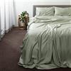 Waterlily Set di biancheria da letto in 100% Tencel Lyocell, composto da 4 pezzi, copripiumino, lenzuolo con angoli e federe, per letto matrimoniale, king size, seta vegana, biologica, naturale, più
