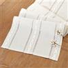Miuyunya Runner da Tavolo Moderno Bianco Cream 33 x 183 cm Boho Runner Tavola Tessuto in Poliestere di Cotone Centrino Rettangolare Lavabile Decorazioni Matrimonio Tavoli per Soggiorno Mobili Cucina