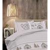 IlGruppone Il Gruppone Passione Casa Copripiumino 100% Cotone Sacco e Federe Prodotto Italiano con Stampe Moderne in Morbido Cotone Disegni Moderni in più Colori - Chalet Beige - Matrimoniale