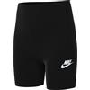Nike G NSW Clssc 5in HR Bike Short Pantaloncini, Nero/Bianco, 10-11 Jahre Bambina