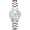 Szaikyri Orologio Elegante per Donne con Accenti in Cristallo e Bracciale in Acciaio Inossidabile Solido - Orologio da Sera per Signore (Argento Blu)