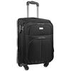 Ormi By G.Kaos Bagaglio a mano Trolley semirigido espandibile 4 ruote piroettanti adatto cabina per voli lowcost EasyJet Ormi 214 (Nero 55cm)