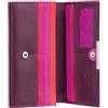 Visconti - Borsellino / portafogli da donna, multi scomparto, in pelle morbida - Rio Paloma R11, Plum Multi (Nero) - Rio R11