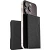 TECHMADE ETRES Smart Wallet Classic Saffiano - Portafoglio MagSafe RFID Uomo Donna, Slim, Elegante, con Tasca per Contanti - Compatibile iPhone (nero)