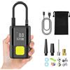 EUARY 6000mAh Mini Compressore Aria Portatile Auto, 150PSI Gonfiatore Bici Elettrico con Schermo LCD Digitale e Torcia LED, Pompa Elettrica per Bicicletta, Auto, Moto, Monopattino, Palloni