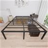 FIVMEN Telaio letto 160 x 200 cm, in metallo, con rete a doghe, letto matrimoniale, letto per ragazzi e ragazzi, in metallo, per camera da letto, camera degli ospiti