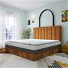 UpNap Didy | Topper Una piazza e mezza alla francese 135 x 190 in Memory Foam a 9 zone | Tessuto Pure Anallergico | Alto 7 cm | Sfoderabile con Zip | Made in Italy
