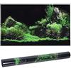Pssopp Effetto 3D Fondo Marino Acqua Erba Poster Autoadesivo PVC Acquario Acquario Sfondo Murale Decorativo Rettile Terrario Carta da Parati Soggiorno Divano TV Sfondo Foto Carta da Parati(61 * 30cm)