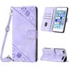 Mo-Beauty Custodia per iPod Touch 7/6 / 5, PU Pelle Portafoglio Flip Custodia a tracolla [Supporto] [Scomparto per carte] [Chiusura Magnetica] Cover per iPod Touch 7 - Viola