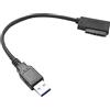 Lorrgasw adattatore USB per unita' ottica CD/DVD ROM slimline SATA da 3,0 a 7 + 6 13Pin