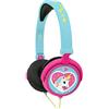 Lexibook, Unicorno, Cuffie stereo, volume sicuro per bambini, pieghevoli e regolabili, rosa/blu, HP017UNI