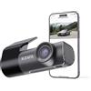 KAWA Dashcam Auto 2K 1296P con WDR & Super Visione Notturna - Supercondensatore, girevole a 360°, controllo app WiFi, registrazione loop, sensore G, design nascosto (per auto, fotocamera anteriore)
