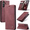 Monweicz Cover Compatibile con Samsung Galaxy A35, Custodia Portafoglio con Slot per Scheda, Protezione Completa Premium in Pelle PU, Flip Libro Magnetica Samsung Galaxy A35, Vino Rosso