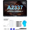 JQYDZH Schermo di ricambio 13,3 pollici per MacBook Air 13 pollici A2337 M1 2020 anno (modello: EMC 3598 MGN93 MGNA3 MGND3 MGNE3 MGN63 MGN73) completo display LCD (argento)