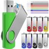 FEBNISCTE Chiavetta USB 4GB 10 Pezzi Pen Drives Chiave USB- Pennetta USB 2.0 4 GB Girevole Penna USB Unità Flash USB 2.0 Multicolorato Pennina USB - FEBNISCTE Pendrive 4 Giga Regalo Multicolorato Chiavette USB