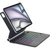 SENGBIRCH Custodia Tastiera per iPad Air 13 (M3/M2) 2025/2024, Tastiera iPad Pro 12,9 (6a/5a/4a/3a Gen) Trackpad Muti-Touch, Italiano QWERTY, Supporto Magnetico Magic Bluetooth Tastiera, Nero