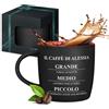Maverton Tazza da caffè latte o tè in ceramica - 400 ml - Incisione personalizzata - Bicchiere con manico per bevande per Lei - Tazze da colazione per compleanno donna - Interno rosso - Espresso