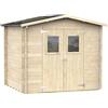 Alce Hobby 248x198 - Casetta da giardino in legno - Con finestre e porta a doppia anta - 248x198x217 cm