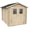 Alce Hobby 198x248 - Casetta da giardino in legno - Con finestre e porta a doppia anta - 198x248x215 cm