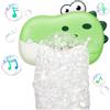 MACALOCA Giocattoli da bagno per dinosauri,Giocattoli da bagno per bambini per la vasca da bagno per bambini,Compleanno automatico della macchina a bolle per ragazzi di 1 2 3 4 5 anni (Verde)