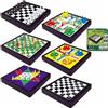 Saijer Mini Giochi da Tavolo, 6 in 1 Gioco Di Serpenti e Scale Da Viaggio Per Bambini Mini Serpenti e Scale Gioco Da Viaggio Giochi Di Serpenti e Scale Magnetiche Portatile Scacchi di Volo
