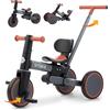 VITONIS 4 IN 1 Tricicli Bambini Triciclo con Maniglione di Spinta il Genitore per 1-4 Anni Ragazzi Ragazze Triciclo per Bambini Bicicletta Senza Pedali,Sedile e Pedale rimovibile