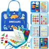 KAHOUI Busy Board Giochi Montessori 1 2 3 4 Anni, Libro Montessori Interattivo con 5 Strati, Pannello Sensoriale Bambini Montessori in Feltro, Libro Sensoriale Educativo Portatile per Infanzia