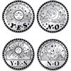 UNICRAFTALE 2 pezzi Sì No Sfida Moneta Sole Luna Decision Maker Moneta Divertente Decisione Maker per Amici Monete Commemorative Monete Fortunate Gettone Flipping Token Domanda Risposta Token Regali