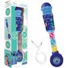Lexibook, Disney Stitch, Microfono Luminoso per Bambini, Giocattolo Musicale, Altoparlante Integrato, Effetti Luminosi, Ingresso Aux-in, Blu, MIC90D
