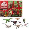 Mattel Jurassic World - Calendario dell'Avvento 2025, 12 finestrelle a sorpresa con Smoothie e altri 8 dinosauri, personaggio Brooklynn e tanti accessori, giocattolo per bambini, 4+ anni, JGM17