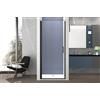 Taco Box doccia 90 cm porta 1 BATTENTE nicchia H200 cm cristallo 6mm profilo NERO OPACO MILA