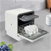 ERnonde - Mini lavastoviglie, lavastoviglie da tavolo portatile, senza installazione, senza installazione, con serbatoio dell'acqua da 6 l e due livelli di bacchette e supporti per ciotole
