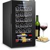 Wintem Cantinetta per Vino con Regolazione Temperatura 5-18°C - Mini Frigo Bar per 24 Bottiglie 70L - Wooler, Elegante Design Moderno, Display LED e Touchscreen