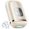 SALLOOT 2026 Nuovo Epilatore Luce Pulsata con Doppio Impulso, 22J Epilatore laser Definitiva per peli ostinati,Epilatore laser con 4 °C Ghiaccio in Zaffiro per Donna Ascelle Bikini Corpo(Oro Champagne)