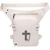 WYXDYSJWM Marsupio punk, borsa da coscia per attività all'aperto, bici, moto, ciclismo, escursionismo, borsa a tracolla, borsa multiuso per fianchi e gambe, bianco, Punk