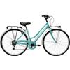 Adriatica Bazam - Bicicletta Touring Donna 28 City-Trekking Movie, Cambio a 6 Velocità, Telaio in Acciaio, Taglia 45, Verde Acqua