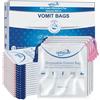 HIONFURT Sacchetti Assorbenti per Vomito 19Pz, 900ml Trasforma Vomito in Gel, Antiperdite Resistenti, Portatile per Mal di Moto, Nausea Gravidica, Malattie & Viaggi Auto/Aereo, Tutte le Occasioni