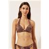 Calzedonia Triangolo Imbottito Costume Brown Animalier Marrone