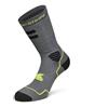 Rollerblade HIGH PERFORMANCE SOCKS, Calzini da pattinaggio in linea per uomo, calze sportive unisex per adulti, grigio/verde, S (35-38)