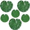 YUEXNKO Foglie di Loto Artificiali, 6 pezzi Foglie di Loto Artificiali Galleggianti,Ninfee Galleggianti,Foglie di Loto Artificiale,Foglie Galleggianti per casa, giardino, laghetti, piscine, acquari, acquari
